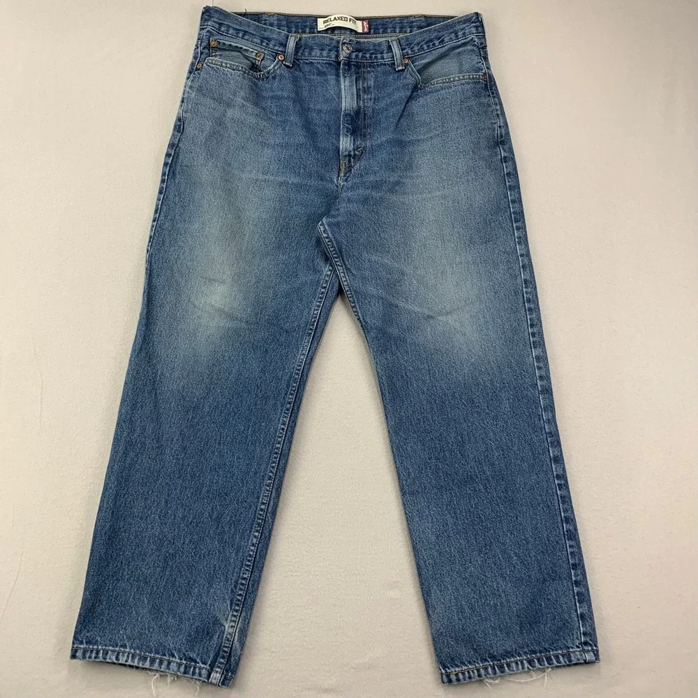 Vintage Levis 550 Men's 38x29‎ Blue Y2K Relaxed Fit Loose 100% Cotton